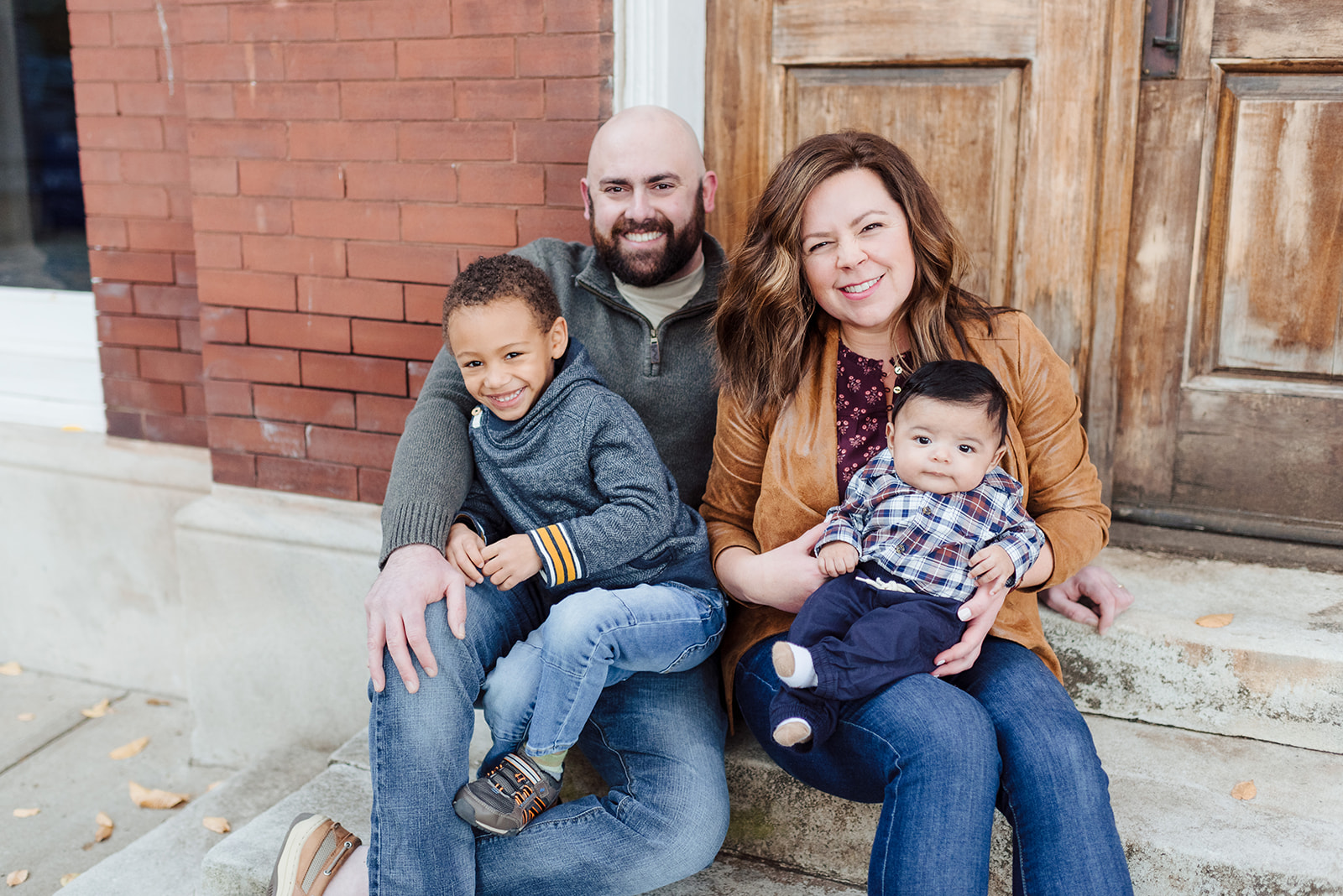 Figueroa Family in Downtown Franklin by Sara Bill Photography