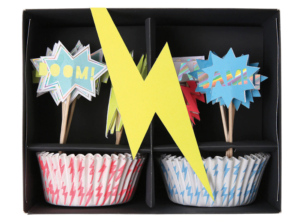 Zap! Superhero Cupcake Decorating Kit for 24