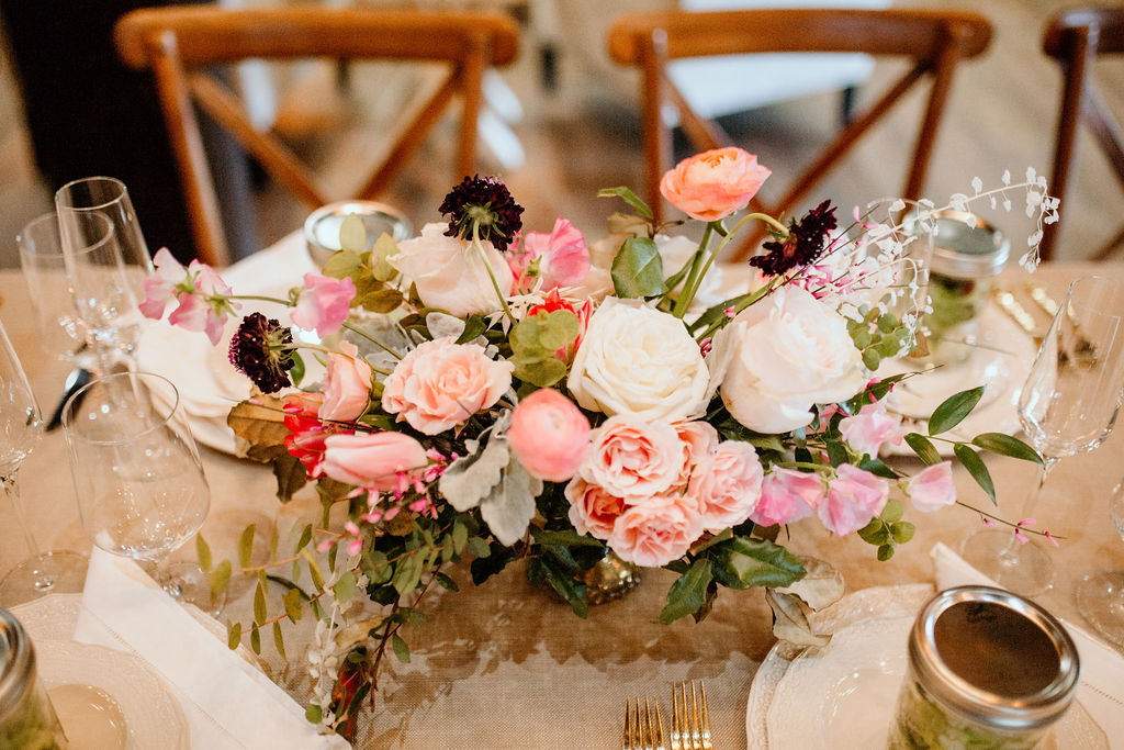 Stella Rose Floral centerpieces: Modern Pink Baby Shower from Ninth & Everett