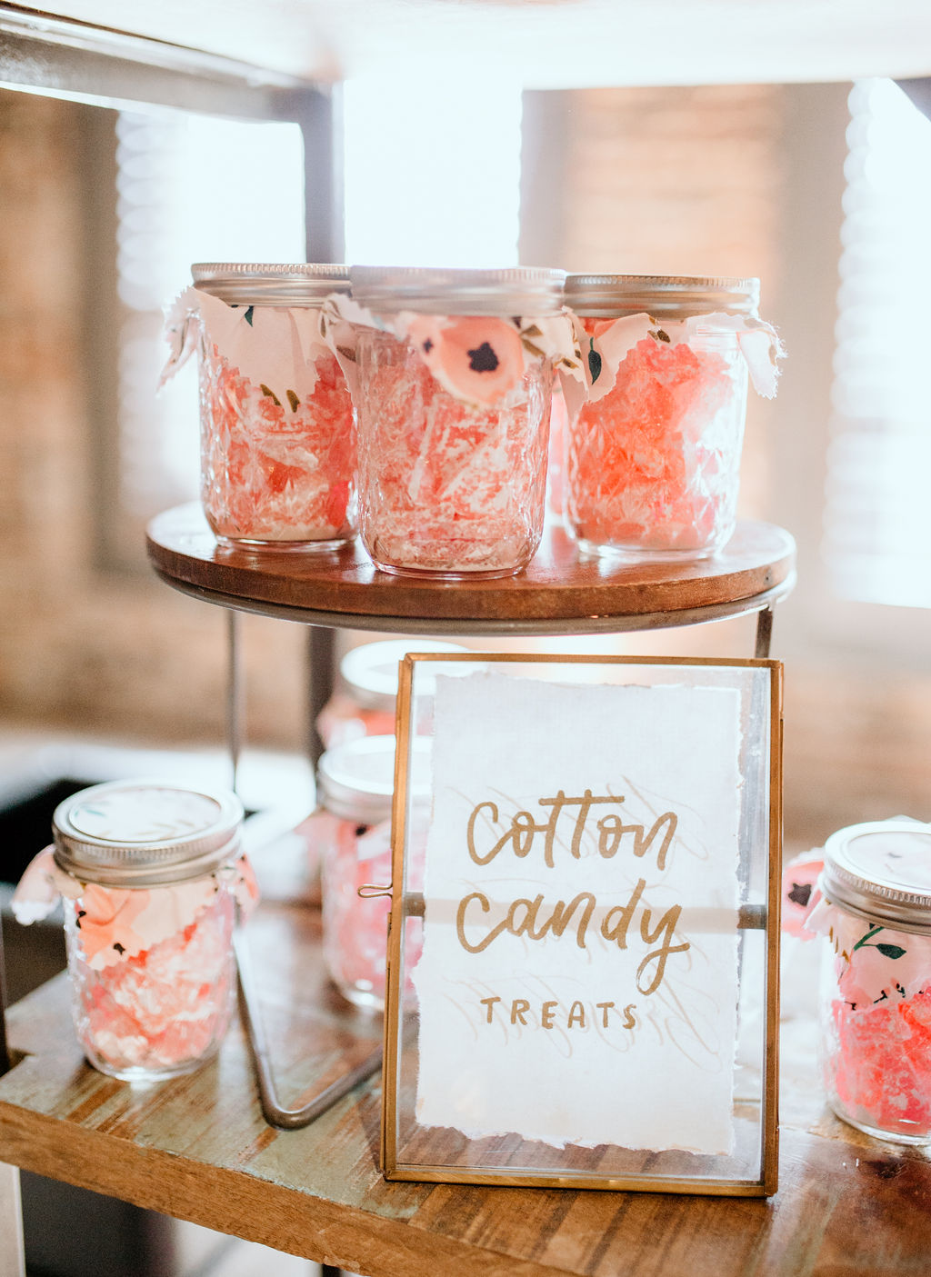 Pink cotton candy stand: Modern Pink Baby Shower from Ninth & Everett