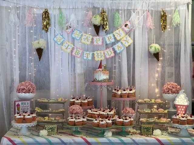 Darling Ice Cream Themed 1st Birthday Party