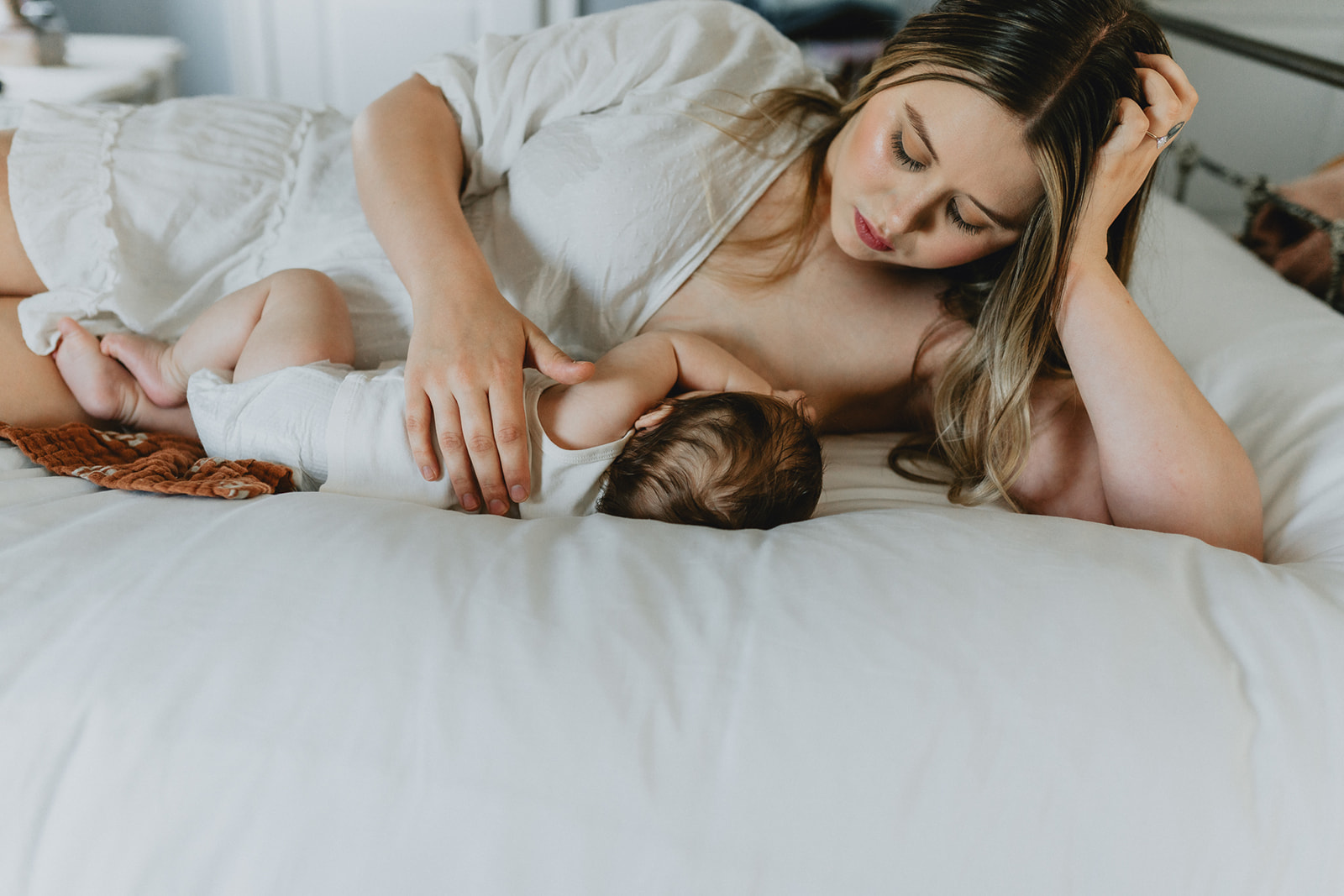 In-Home Breastfeeding Session by Five Pence Photography featured on Nashville Baby Guide