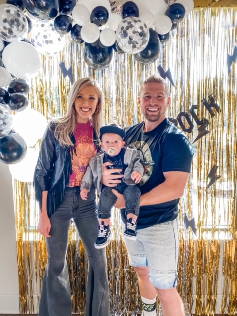 Rock and roll first birthday party featured on Nashville Baby Guide