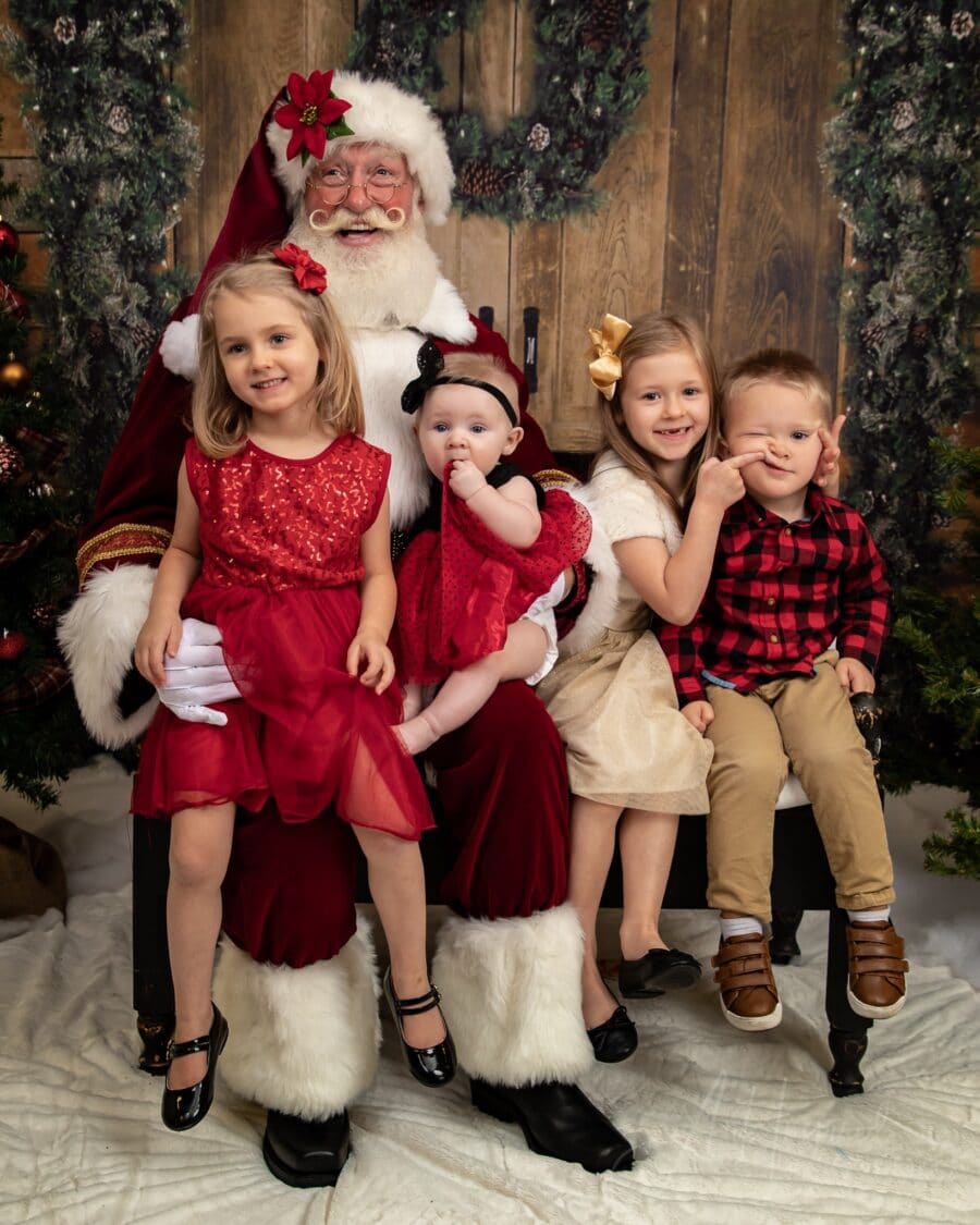 Children's holiday photo with Santa by Art Inspired Images