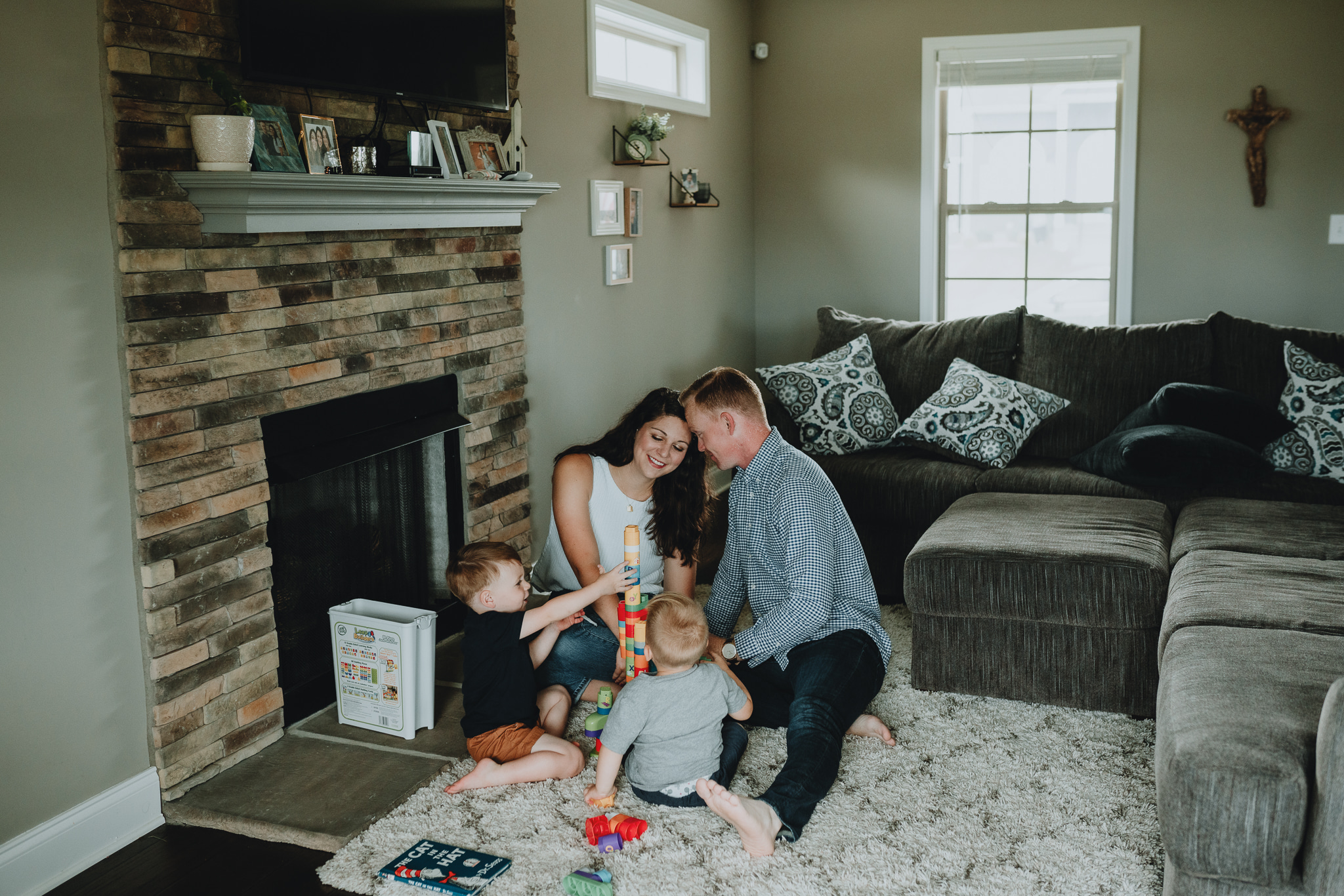 Sentimental In-Home Family Session by Five Pence Photography