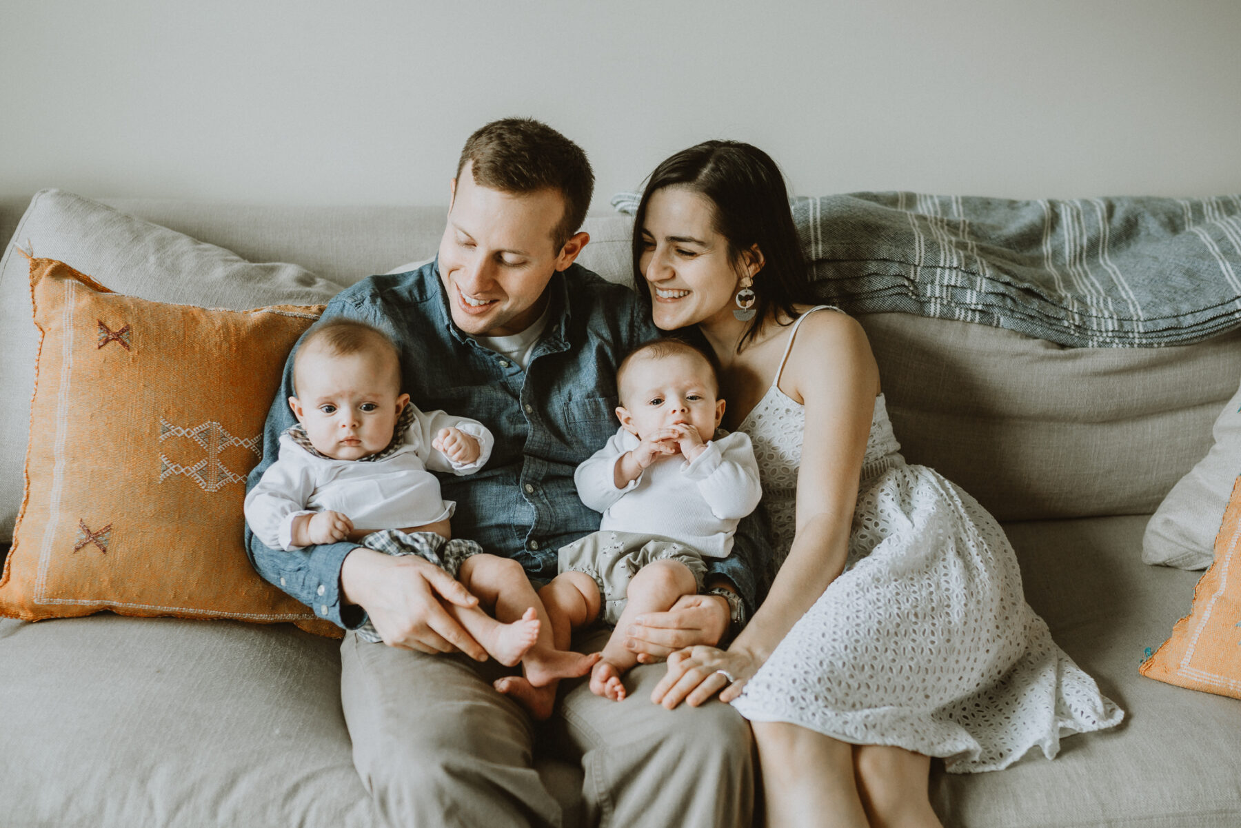 In-home family session with Five Pence Photography