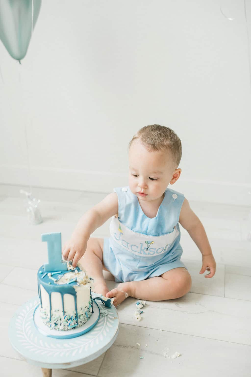 Jackson's First Birthday Cake Smash Photo Session