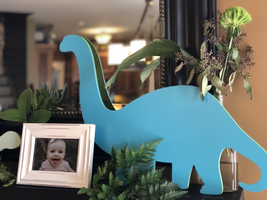 Dinosaur first birthday party Romance and Rust