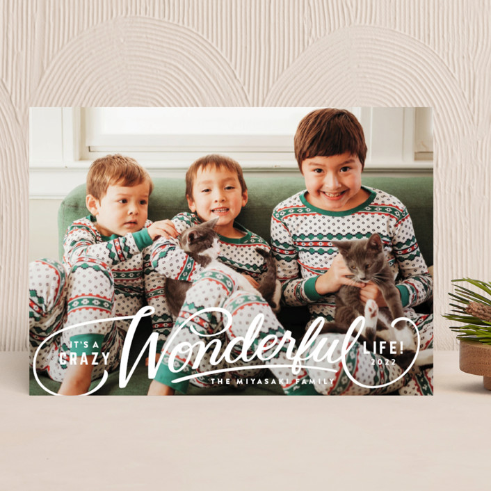 minted holiday card crazy wonderful