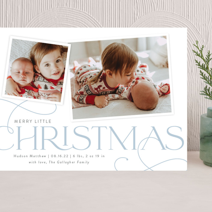 minted holiday card little addition