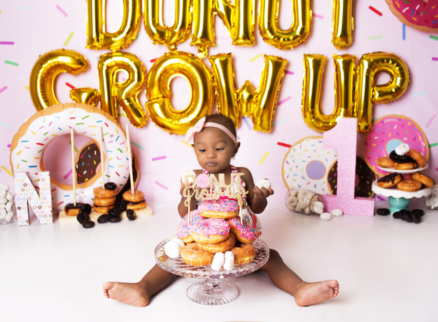 Donut Grow Up First Birthday Photo Session Nashville