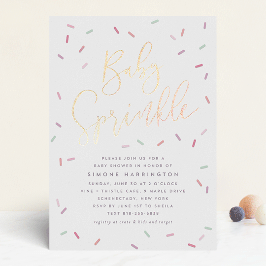 All Over Sprinkles Baby Shower Invitation from Minted