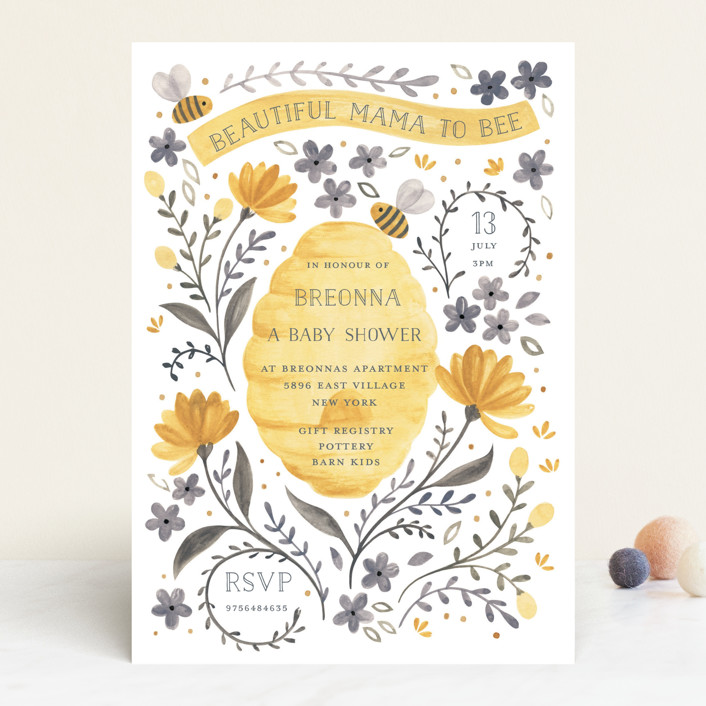 Mama to Bee Baby Shower Invitation from Minted