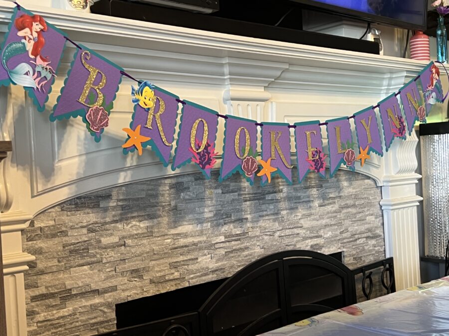 The Little Mermaid Birthday Party Banner