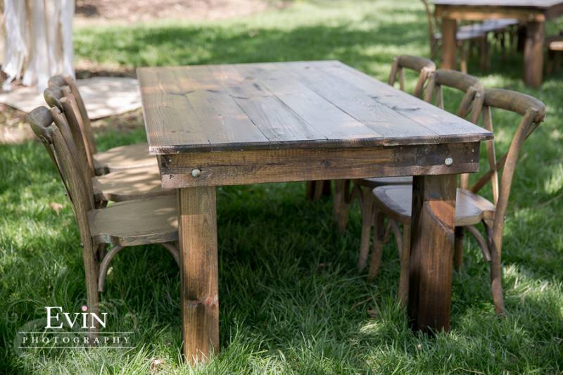 southern event rentals wooden kids party table